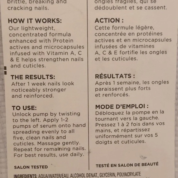 SALLY HANSEN HARD AS NAILS - Vitamin Strength Serum For Brittle & Cracking Nails - Picture 2 of 2